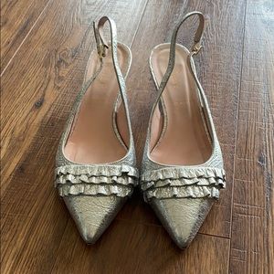 Kate spare silver kitten heels.  Size 8